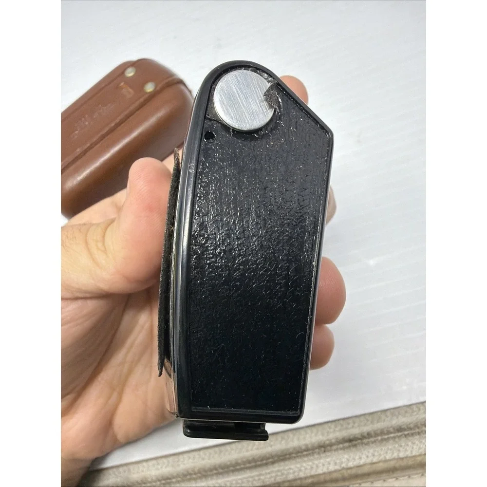 Agfa Agfalux Folding Flash Unit Black with Leather Case Vintage Made In Germany!